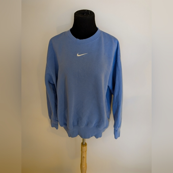Nike Phoenix Fleece oversized sweatshirt in blue - Picture 1 of 3